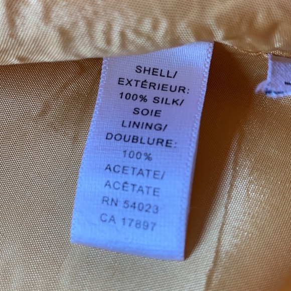 Banana Republic Butter Yellow Gold Pleated Silk Skirt Size 4 - Picture 14 of 15